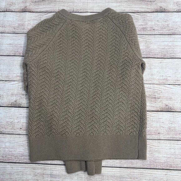 Wilfred Arbor Textured Knit Sweater Size Small Taupe Crewneck Pullover Aritzia - Picture 2 of 8